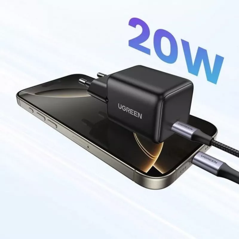 Alimentatore UGREEN X512 20W GAN 1X USB-C - nero