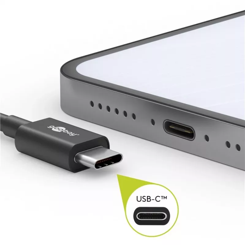 Cavo USB Goobay 51243 2 m USB 2.0 USB C nero (51243)