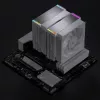 Jonsbo HX6280 dissipatore CPU, PWM, RGB - 130 mm, bianco