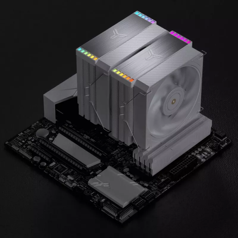 Jonsbo HX6280 dissipatore CPU, PWM, RGB - 130 mm, bianco