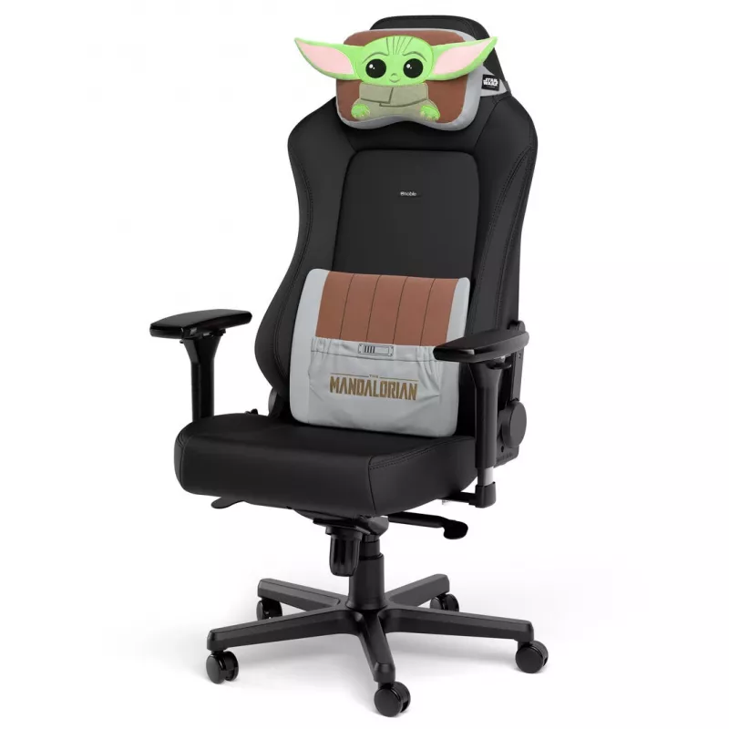 Set di cuscini in memory foam noblechairs Grogu Edition – supporto per seduta e lombare