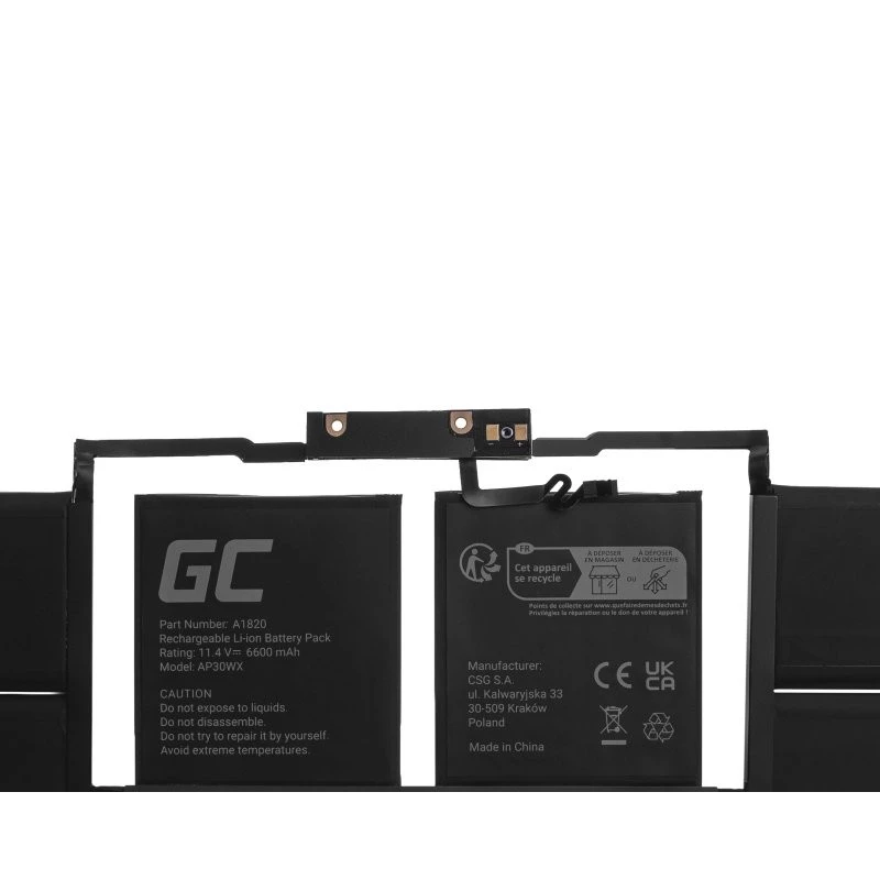 Batteria Green Cell AP30WX per Apple MacBook Pro 15 A1707