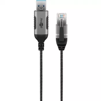 Cavo Ethernet Goobay USB-A 3.0 a RJ45 sottile 3 m – collega router, modem o (74396)