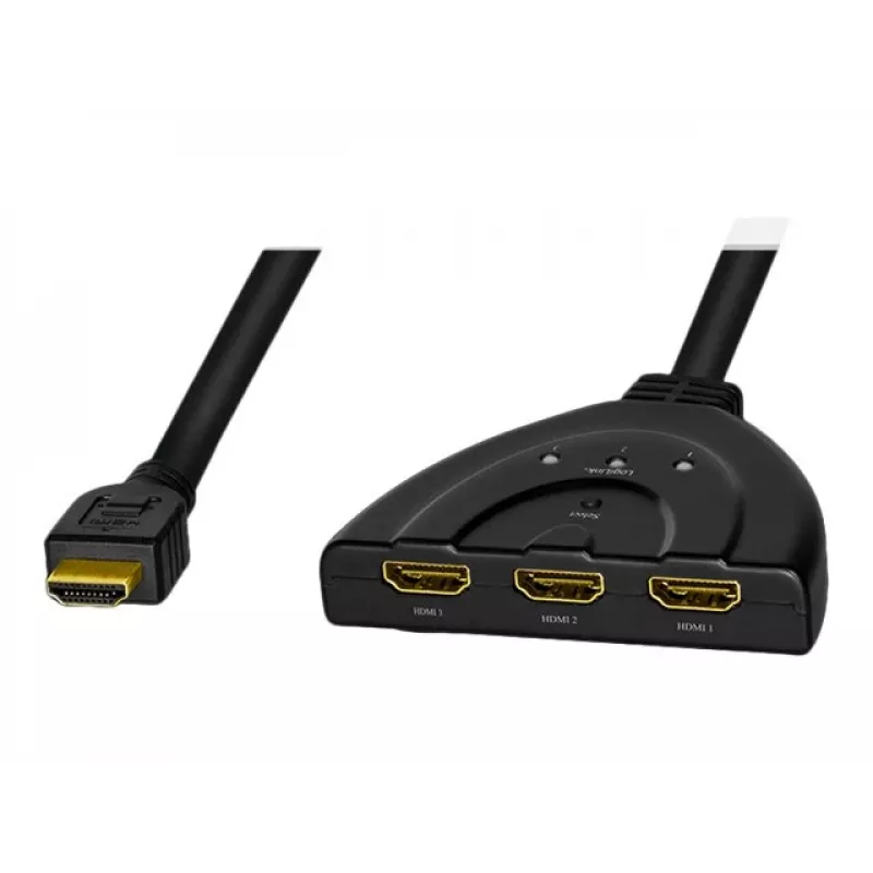 LogiLink - Splitter/switch video/audio - 3 x HDMI - Desktop