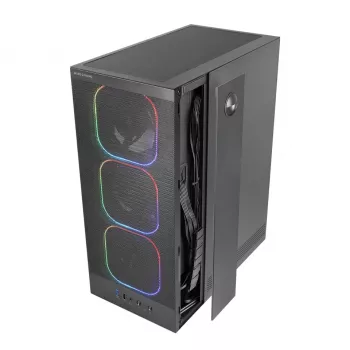 Case PC TACENS MARS MC-NEBULA Midi Tower con vetro temperato, quattro ventole aRGB da 120 mm, supporta ATX, GPU fino a 30,2 cm
