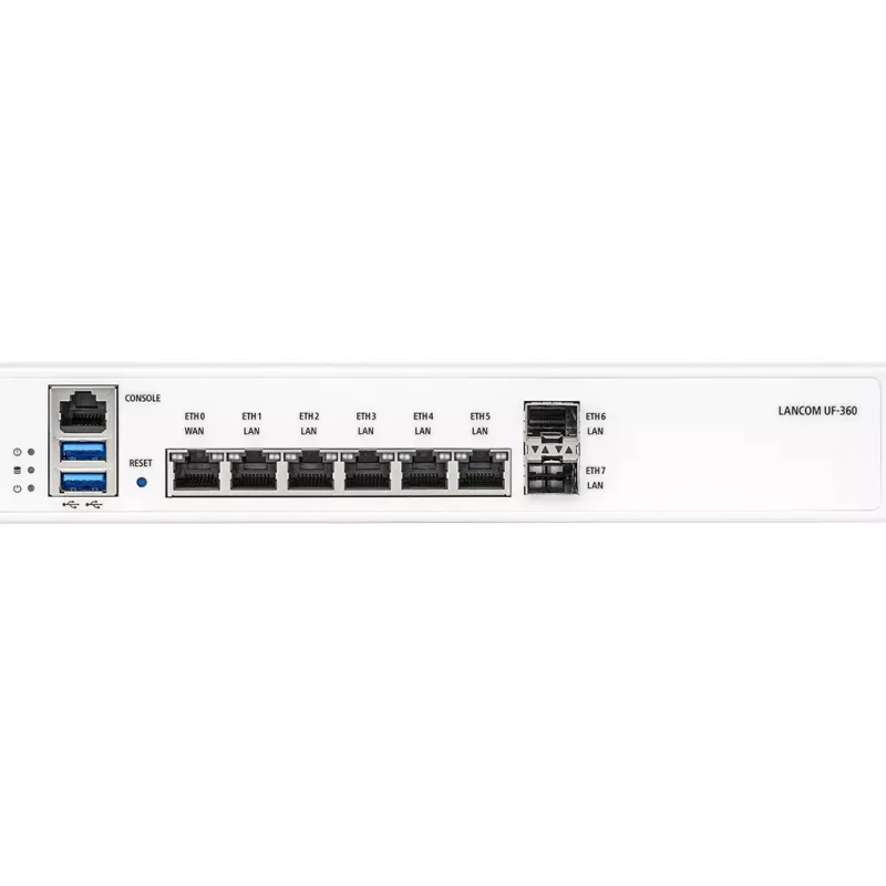 LANCOM R&S Unified Firewall UF-360 - firewall - 8 porte - GigE - 1U - montaggio a rack