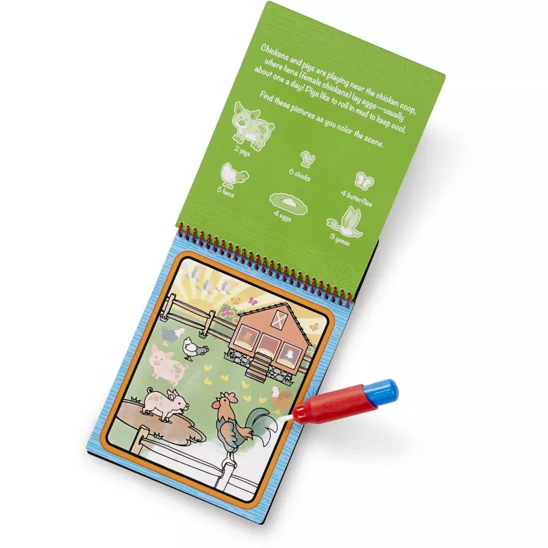Water Wow Farm GML libro da colorare — spinmaster libro da colorare ad acqua riutilizzabile da viaggio