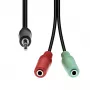 Cavo ProXtend 4-Pin a 2×3-Pin M-F M42XM3F-003, 1 m, nero