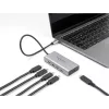 Hub USB DELOCK 10 Gbps Type-C 4 porte PD 85W cavo 30 cm