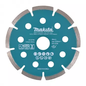 MAKITA DISCO DIAMANTATO 125x22,23mm SEGMENTATO (A SECCO) CALCESTRUZZO, GRANITO, MARMO