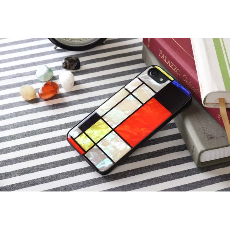 Custodia iKins per Apple iPhone 8/7 Mondrian nero