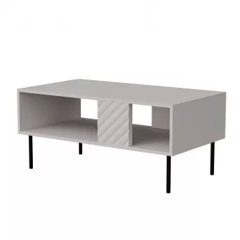Tavolino Cama LUCCA tavolo/panca 100x55x46 cashmere, piano rettangolare grigio