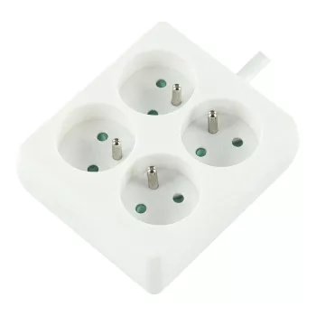 Prolunga elettrica LOGON LPS155 1,5 m 4 prese AC per interni bianco