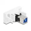 Modulo Keystone DELOCK 90910 – connettore USB-A piatto, bianco, 45×22,5×42,6 mm