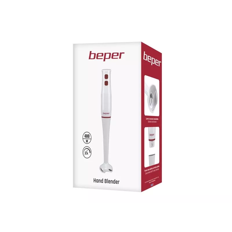 Frullatore a immersione Beper P102FRU003 rosso bianco
