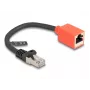 Cavo di rete DeLOCK adattatore protezione dispositivo RJ45 Cat.6A S/FTP 20 cm nero rosso