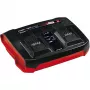 Einhell Power-X-Twincharger 3 A caricabatterie per interni nero - rosso (4512069)