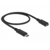 Cavo USB DeLOCK 85532 USB 3.2 Gen 1 0,5 m USB-C nero