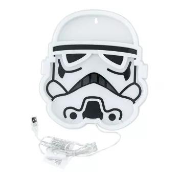 Luce neon LED da parete Paladone Stormtrooper modello PP14595SWVN, illuminazione decorativa Star Wars