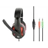 Headset gaming cablato GEMBIRD GHS-03 — 20–20000 Hz, cavo 2 m, 250 g, nero/rosso