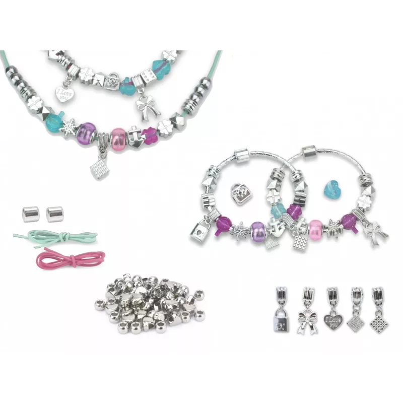 Set per bracciali fai da te Ascato 116105 con perline e strumenti per la creazione di gioielli