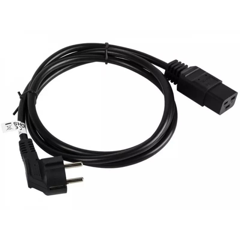 Cavo di alimentazione CEE 7/7 - IEC 320 C19 16A VDE 1,8M nero