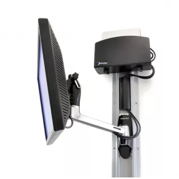 Supporto a parete Ergotron LX HD Swing Arm - kit di montaggio (braccio orientabile, manopola) per TV (inclinazione e rotazione) - alluminio - dimensione schermo: fino a 106,7 cm (fino a 106,70 cm (42