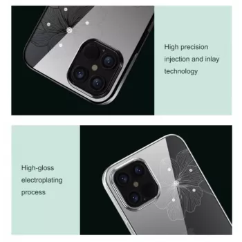 Custodia protettiva Devia Crystal Flora per iPhone 12 Pro Max – nero