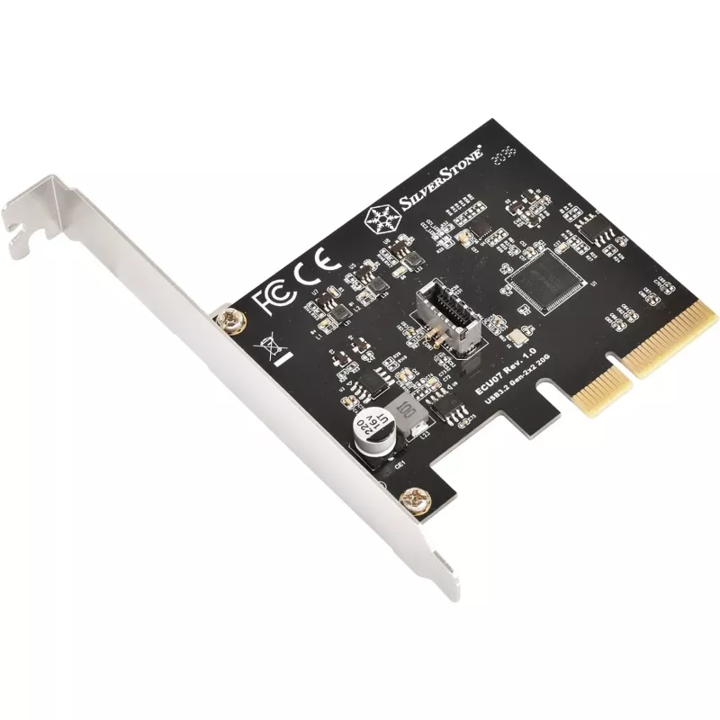 SilverStone SST-ECU07 scheda adattatore PCIe 3.0 x4 USB 3.2 Gen 2x2, 1x USB-C interna, low profile