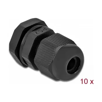 Pressacavo DeLOCK 60192 nero plastica 10 pz.