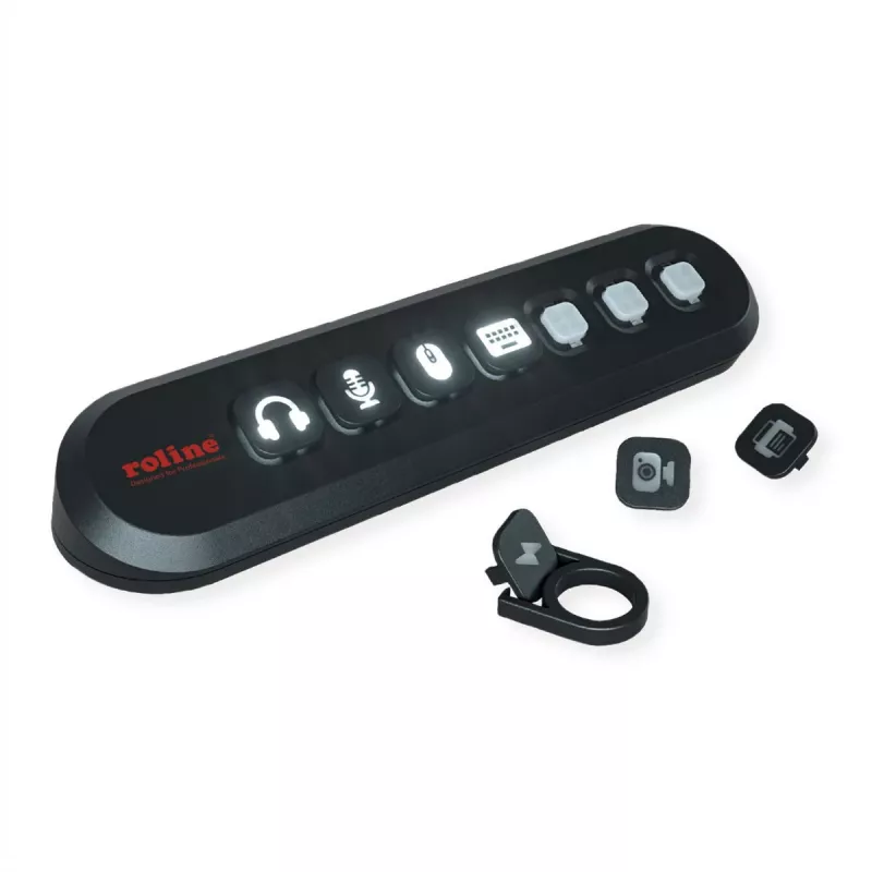 ROLINE Hub USB 3.2 Gen 1, 7 porte, tasti intercambiabili, cavo di collegamento Type-A