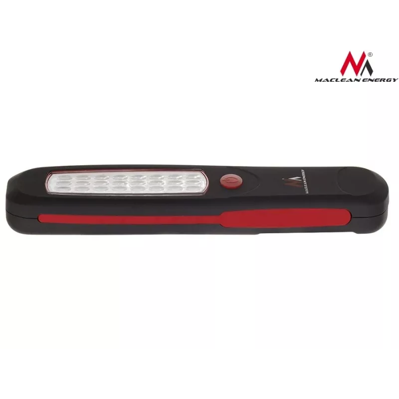 Lampada da officina MACLEAN MCE03 — 24 LED, base magnetica e gancio, a batteria (3×AAA)