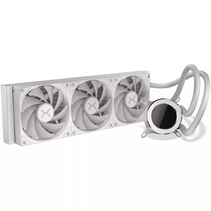 KRUX HydroGlance 360 ARGB dissipatore a liquido AIO con LCD, 360 mm, bianco