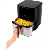 Clatronic FR 3782 H, friggitrice ad aria, 5 l, 80 °C, 200 °C, singolo cestello, nero, acciaio inox