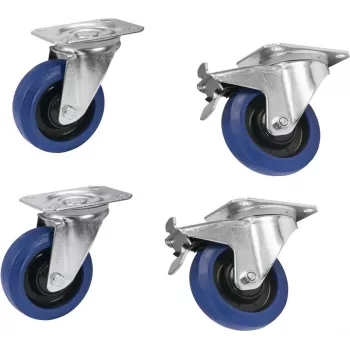 Set rotelle Roadinger RD-100 100 mm blu, 2 rotelle con freno