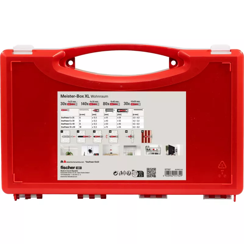 Meister-Box XL zona abitativa (grigio chiaro/rosso, 280 pezzi)