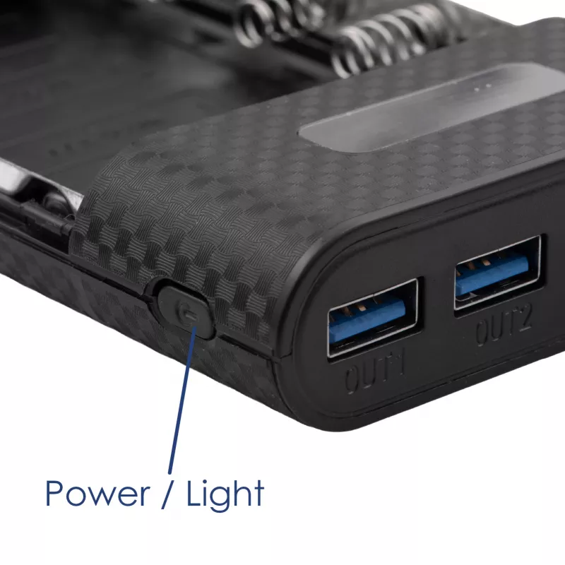 Akyga AK-BC-04 Case per power bank 20000 mAh, 8x 18650, 18W PD QC4+, USB-C, 2x USB-A, Lightning