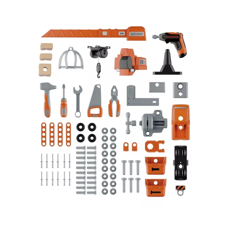 Giocattolo officina per bambini SMOBY Bricolo Builder 7600360741 – Set di attrezzi da costruzione per giochi di ruolo