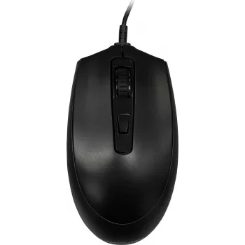 Mouse USB con filo LC-Power LC-M721B — nero, ottico, design ergonomico