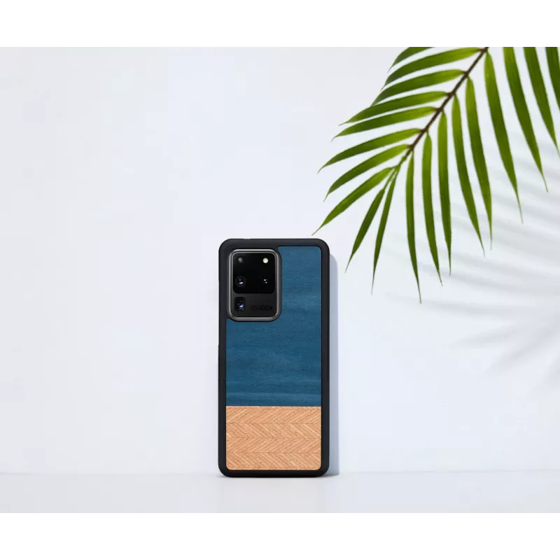 Custodia protettiva per smartphone Man and Wood Galaxy S20 Ultra Denim nero