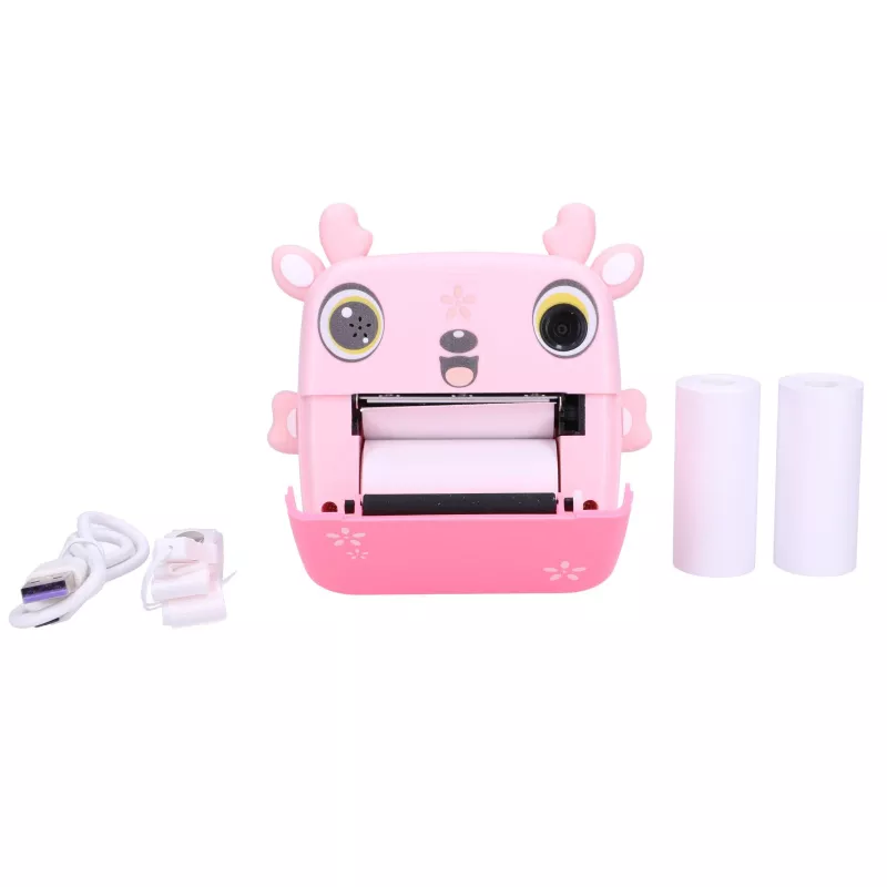Extralink set | stampante termica EPP-005 rosa + carta termica 3 rotoli | fawn