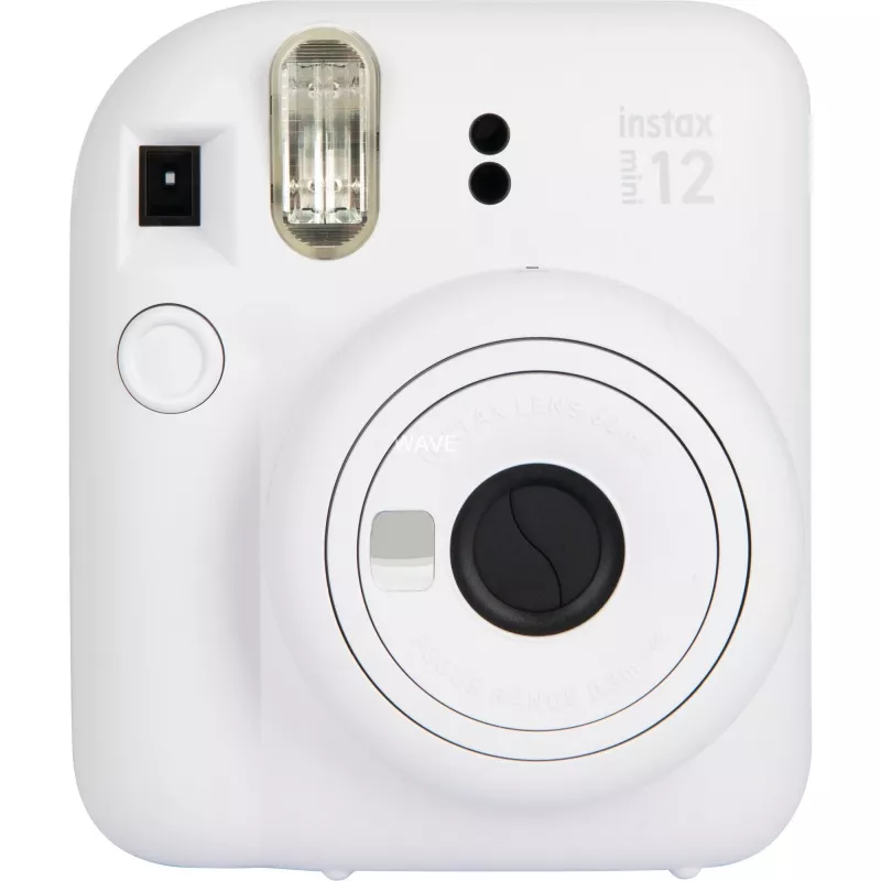Fotocamera istantanea Fujifilm Instax Mini 12 bianca — stampe 86×54 mm, lunghezza focale 60 mm, batteria AA