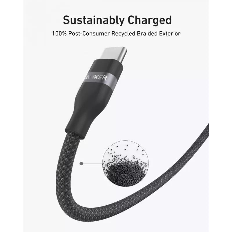 Cavo USB-C a USB-C Anker A82E2 — USB 2.0, 1,8 m, nero