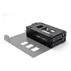 Delock - Rack di memoria mobile - vano sottile - da 5,25 a 2 x 2,5 (da 13,3 cm a 2 x 6,4 cm) - nero (47019)