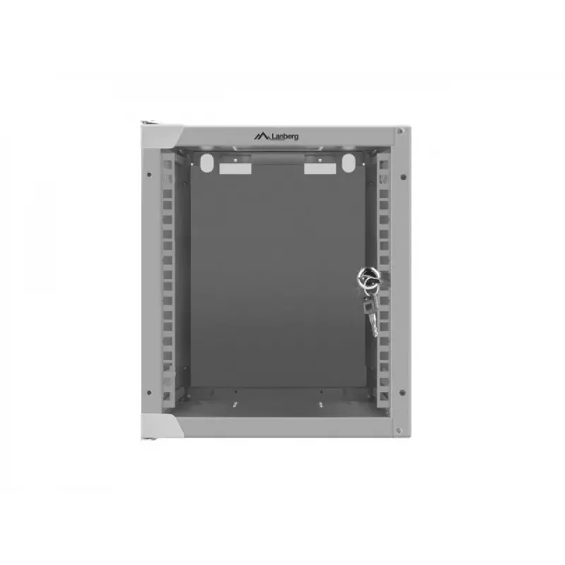 Lanberg WF10-2306-10S armadio rack a parete da 10" 6U, 336×280×310 mm, porta in vetro, 20 kg, grigio (RAL 7035)