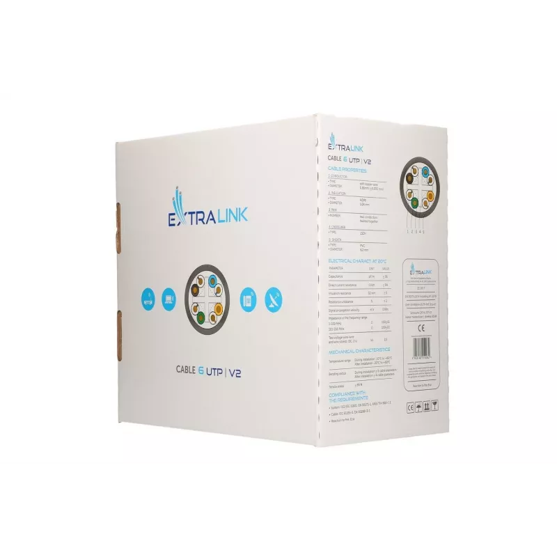 Cavo twisted pair Extralink CAT6 UTP V2 Indoor 305M