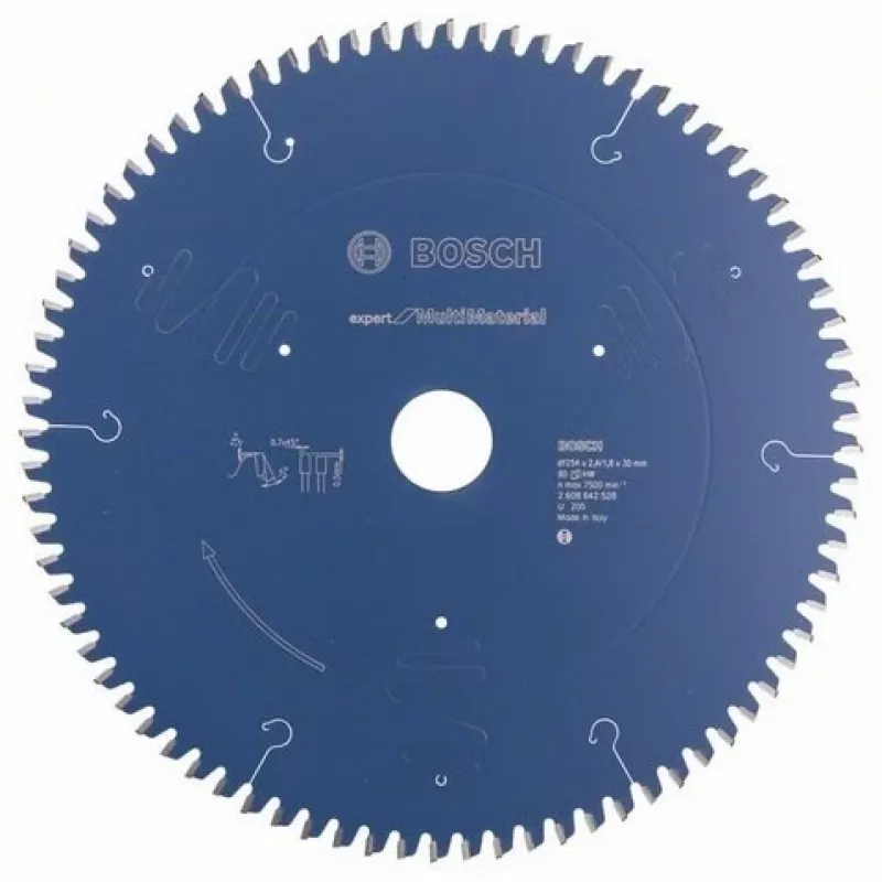 Bosch 2608642528 Expert for Multi Material lama per sega circolare, 254 mm, foro 30 mm, 2,4 mm, 80 denti