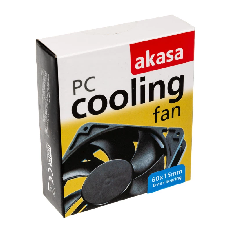 Ventola di raffreddamento Akasa AK-6015MS 60×60×15 mm, 12V DC, nero