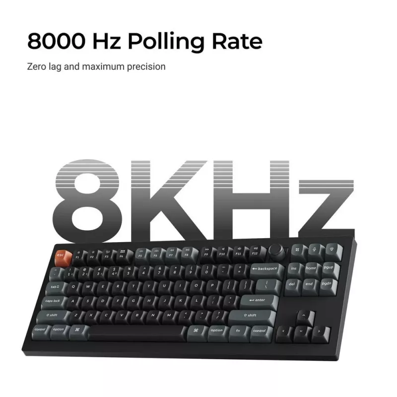 Tastiera meccanica Keychron V3 Ultra 8K – QWERTY, Bluetooth e cavo, RGB, nero
