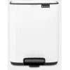 Secchio con pedale BRABANTIA Bo 4L, compatto secchio bianco da 4 litri con pedale
